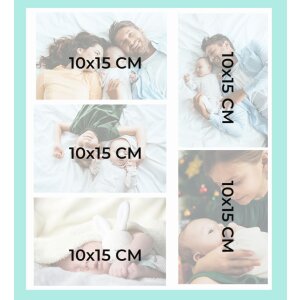 Exacompta 16524E Fotoalbum 60 černých stran série Polaroid Světle zelená