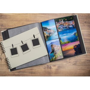 Exacompta 16524E Fotoalbum 60 černých stran série Polaroid Světle zelená