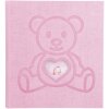 Exacompta 16566E Fotoalbum TEDDY 29x32 cm 60 stran bílý obal medvídek růžový