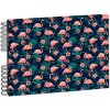 Exacompta 16703E Spirálové fotoalbum FLAMINGO 23x16 cm 50 stran bílé půlnoční modré