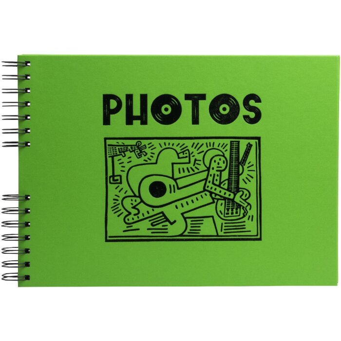 Exacompta 16784E Fotoalbum se spirálovou vazbou 50 černých stran Musicart Green
