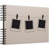 Exacompta 16825E Fotoalbum se spirálovou vazbou 32x22 cm 50 černých stran Růžová