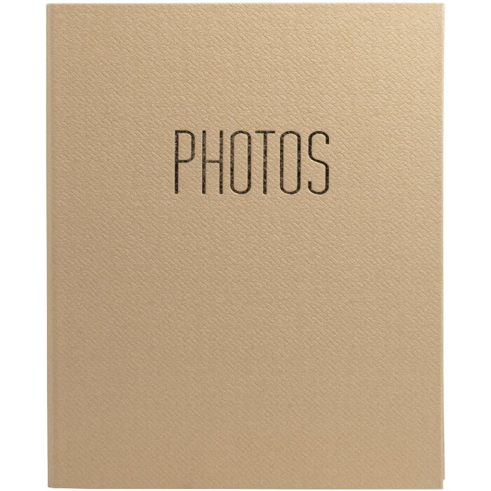 Exacompta 17602E Fotoalbum s kroužkovou mechanikou 60 černých stran 32x26x4 cm Béžová barva