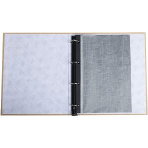 Exacompta 17602E Fotoalbum s kroužkovou mechanikou 60 černých stran 32x26x4 cm Béžová barva