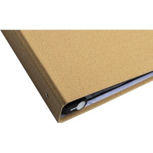 Exacompta 17602E Fotoalbum s kroužkovou mechanikou 60 černých stran 32x26x4 cm Béžová barva