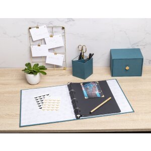 Exacompta 17603E Fotoalbum s kroužkovou mechanikou 60 černých stran 32x26x4cm modro-zelené