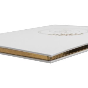 Exacompta Kniha návštěv Ringflower White Gold s ozdobou 100 stran 27x22 cm