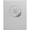 Exacompta Kniha návštěv Ringflower White Gold s ozdobou 100 stran 27x22 cm