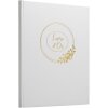 Exacompta Kniha návštěv Ringflower White Gold s ozdobou 100 stran 27x22 cm
