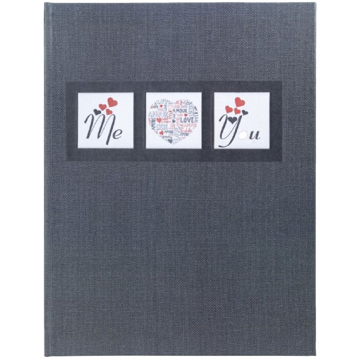 Exacompta 47681E Kniha návštěv ME & YOU 27x22 cm 100 stran zlaté lemování černá