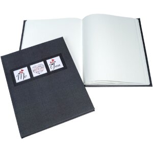 Exacompta 47681E Kniha návštěv ME & YOU 27x22 cm 100 stran zlaté lemování černá