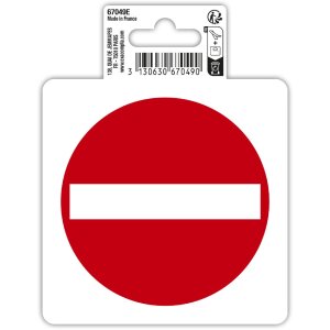 Nápis Exacompta Zakázaný směr 10x10cm