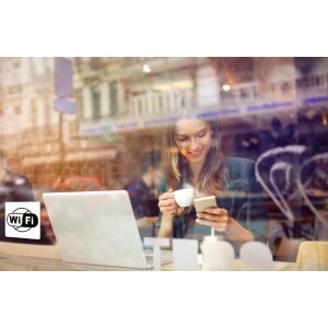 Exacompta cedule Wifi PVC 10x10cm