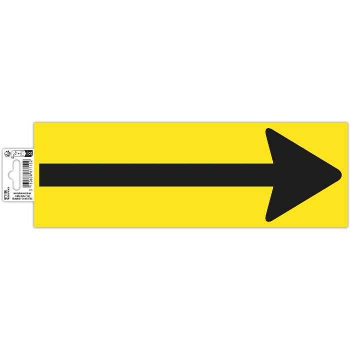 Exacompta 67115E Podlahová značka protiskluzová PVC šipka žluto-černá 30x10 cm