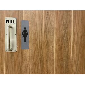 Exacompta informační cedule samolepicí hliníkový vzhled vertikální muži 16,5x4,4cm