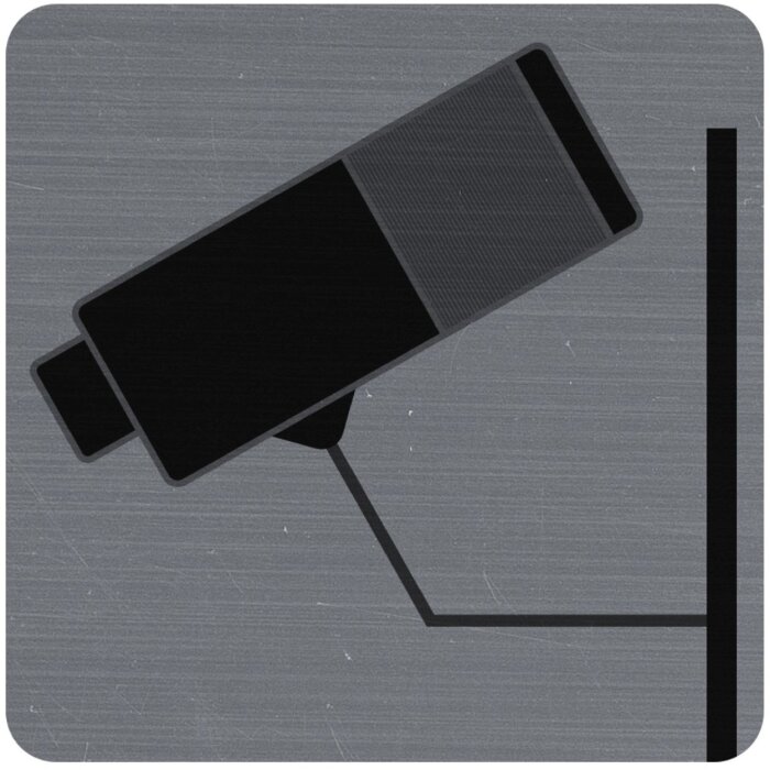 Exacompta 67180E Samolepicí cedule pro videodohled 7,5x7,5 cm šedá