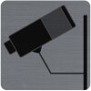 Exacompta 67180E Samolepicí cedule pro videodohled 7,5x7,5 cm šedá