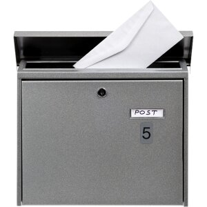 Exacompta 67185E Informační cedule samolepicí hliníková číslo 5 šedá 2,5x4,4 cm