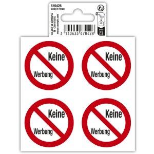Exacompta 67042B Značka Zákaz reklamy 10x10 cm...