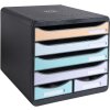 Exacompta zásuvkový box BIG BOX MAXI 6 otevřených zásuvek Aquarel assorted