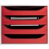 Exacompta 2286107D ECOBOX zásuvkový box se 4 zásuvkami červený