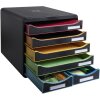 Exacompta zásuvkový box BIG BOX MAXI 6 otevřených zásuvek Black Office Black