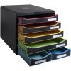 Exacompta zásuvkový box BIG BOX MAXI 6 otevřených zásuvek Black Office Black