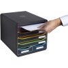 Exacompta zásuvkový box BIG BOX MAXI 6 otevřených zásuvek Black Office Black
