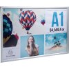 Exacompta 8194358D Nástěnný plakátový rám A1 Hliník Exacryl stříbrný