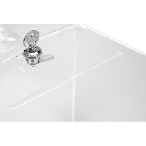Exacompta 89258D Uzamykatelná urna 21x21x21cm s krytem hlavy A5 křišťálová