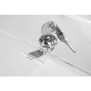 Exacompta 89258D Uzamykatelná urna 21x21x21cm s krytem hlavy A5 křišťálová