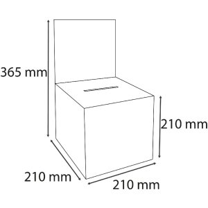 Exacompta 89258D Uzamykatelná urna 21x21x21cm s krytem hlavy A5 křišťálová
