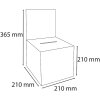 Exacompta 89258D Uzamykatelná urna 21x21x21cm s krytem hlavy A5 křišťálová