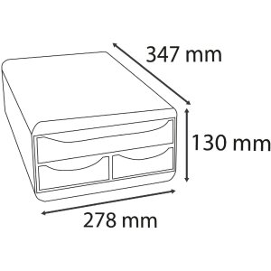 Exacompta zásuvkový box se 3 zásuvkami Neo Deco Small Box v různých barvách