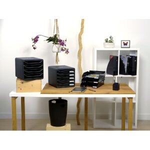 Exacompta 182014D Pořadač na časopisy MAG-CUBE ECOBlack Černý plast A4+
