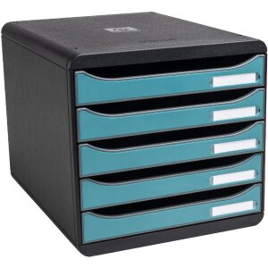 Exacompta 30934D Big Box zásuvkový box 5 zásuvek Skandi pacific blue A4+