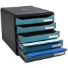 Exacompta 30934D Big Box zásuvkový box 5 zásuvek Skandi pacific blue A4+