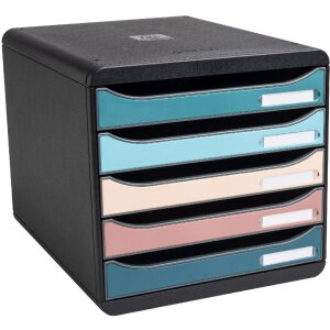 Exacompta 309606D Big Box zásuvkový box 5 zásuvek Scandi barvy assorted
