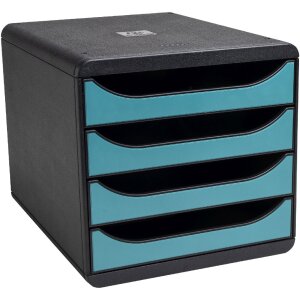 Exacompta 31034D Big Box zásuvkový box 4 zásuvky Skandi pacific blue A4+