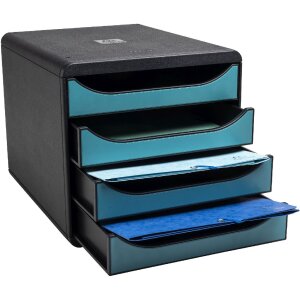 Exacompta 31034D Big Box zásuvkový box 4 zásuvky Skandi pacific blue A4+
