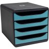 Exacompta 31034D Big Box zásuvkový box 4 zásuvky Skandi pacific blue A4+