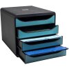 Exacompta 31034D Big Box zásuvkový box 4 zásuvky Skandi pacific blue A4+