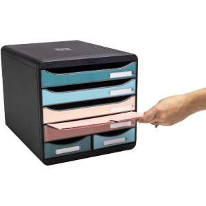 Exacompta 312606D Big Box Maxi zásuvkový box 6 zásuvek Scandi barvy asorted