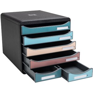 Exacompta 312606D Big Box Maxi zásuvkový box 6 zásuvek Scandi barvy asorted