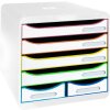 Exacompta zásuvkový box BIG BOX MAXI White Harlequin 6 zásuvek pro A4 a A4+
