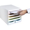 Exacompta zásuvkový box BIG BOX MAXI White Harlequin 6 zásuvek pro A4 a A4+