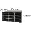 Exacompta ModuloDoc 385714D 12 přihrádek bez zásuvek EcoBlack Tmavě šedá