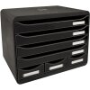 Exacompta 307714D STOREBOX zásuvkový box 7 otevřených zásuvek lesklá černá