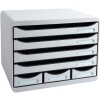Exacompta STOREBOX zásuvkový box 7 otevřených zásuvek Office světle šedá