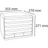 Exacompta STOREBOX zásuvkový box 7 otevřených zásuvek Office světle šedá